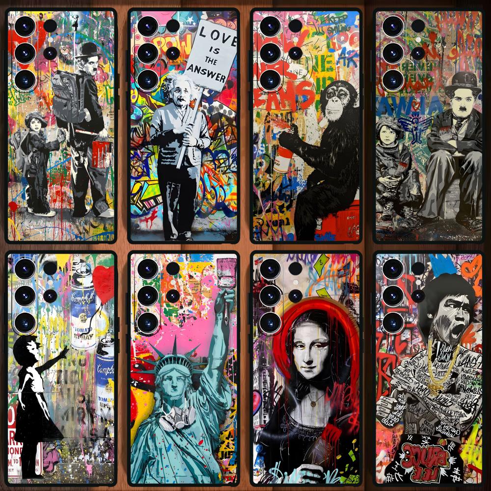 Phone Cases For Samsung - Banksy Graffiti Art Phone Case For