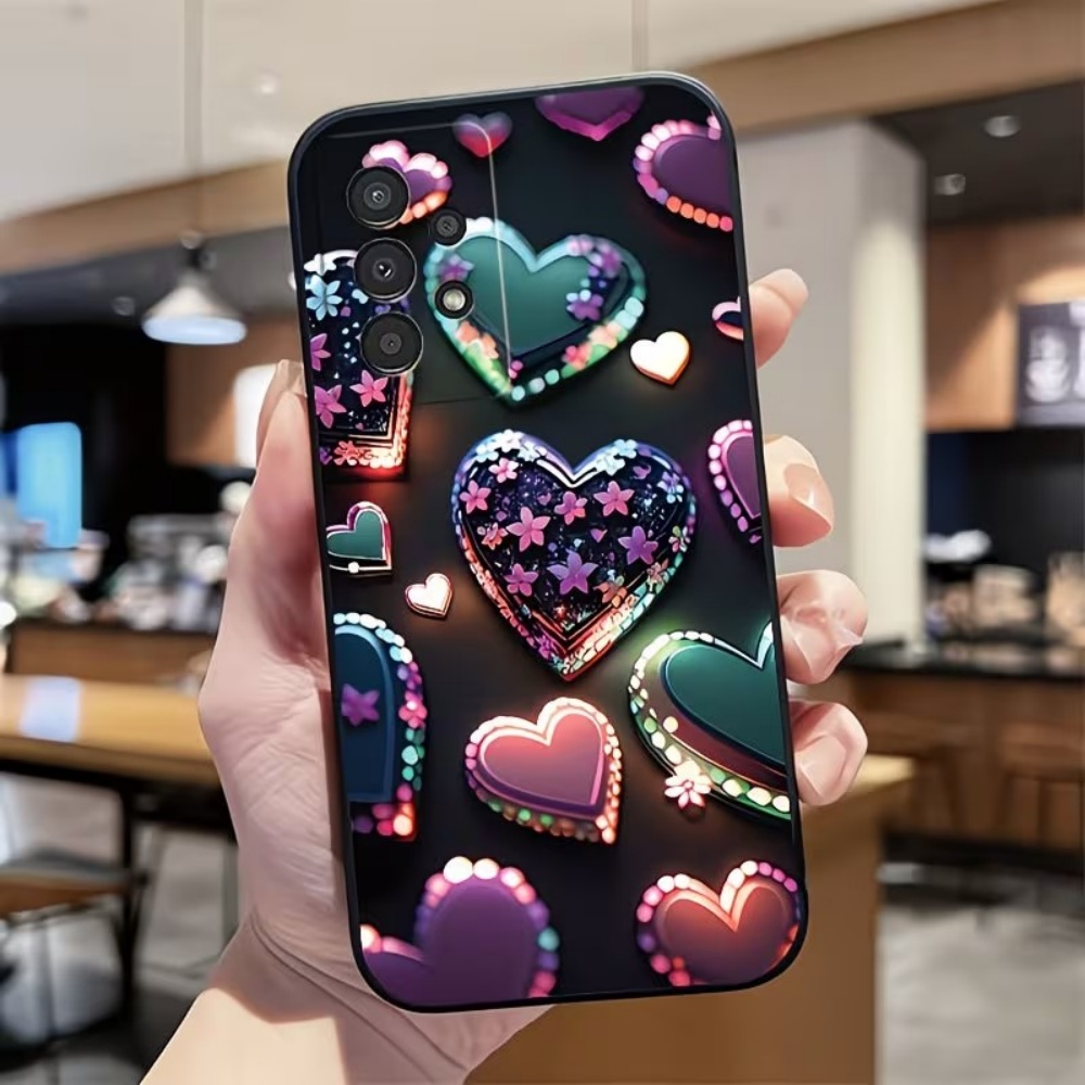 Phone Cases Protective - Glowing Heart Anti Fingerprint Phone Case
