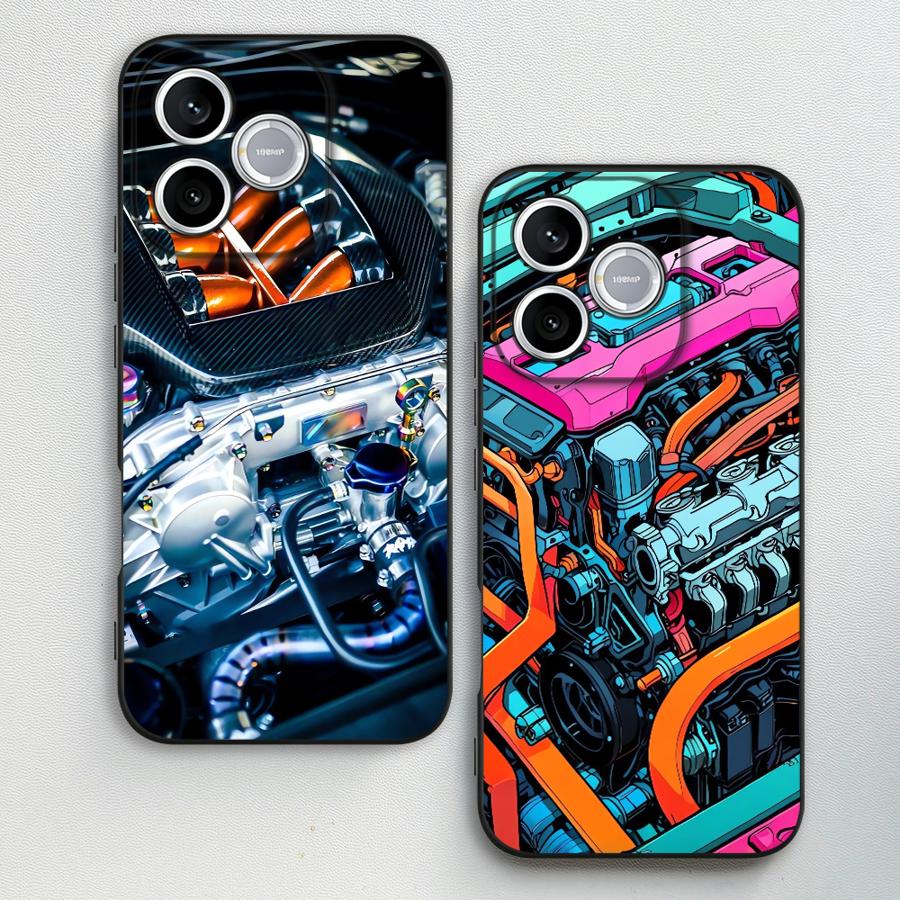 Phone Cases Honor - Colorful Car Engine Art Funda Phone
