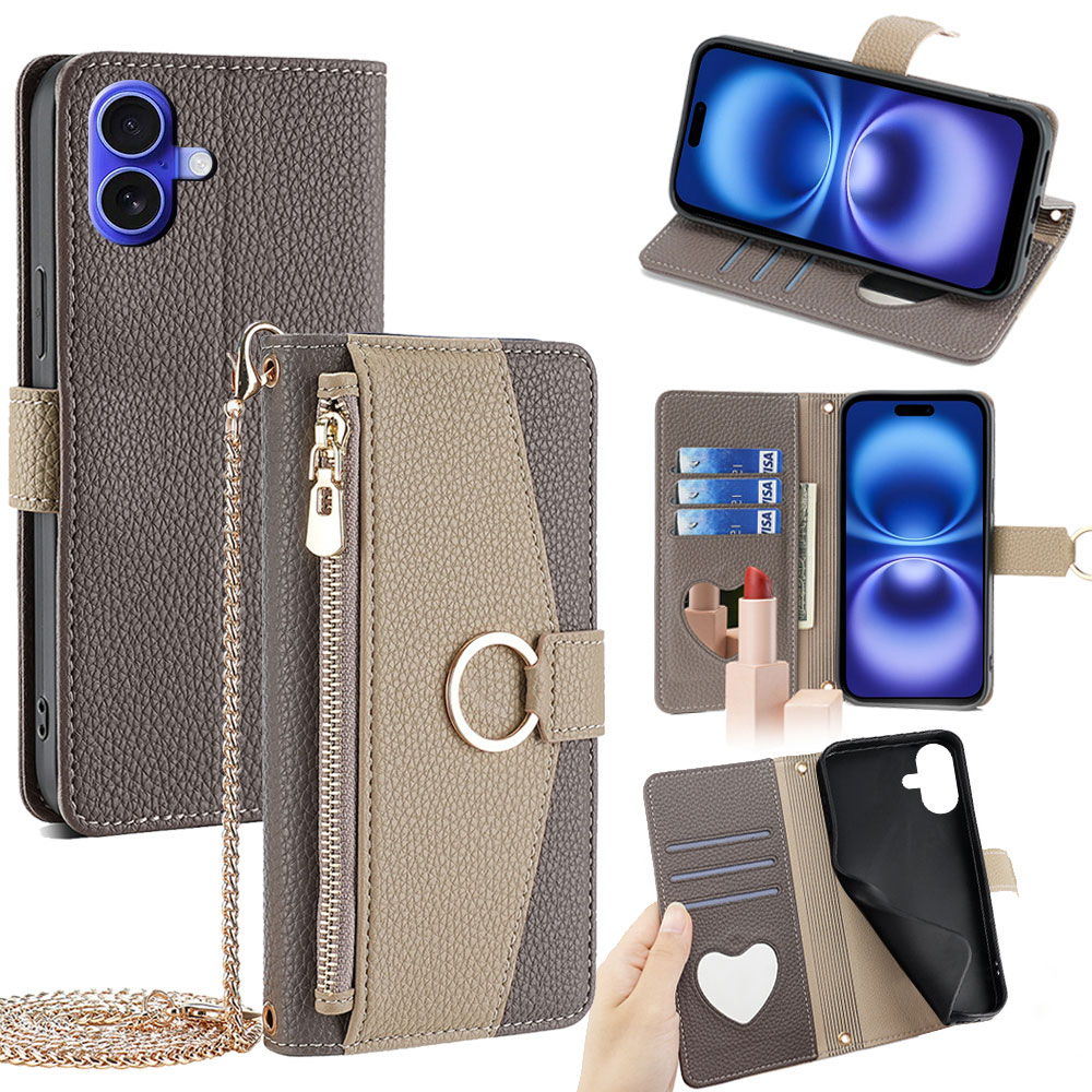 Flip Leather Case - Business Crossbody Phone Case for iPhone