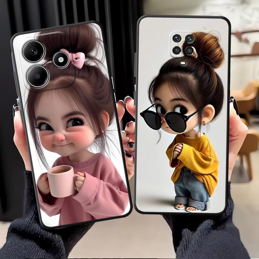 Phone Cases For Iphone 11 - Cartoon Girl Pattern Funda Phone Cover