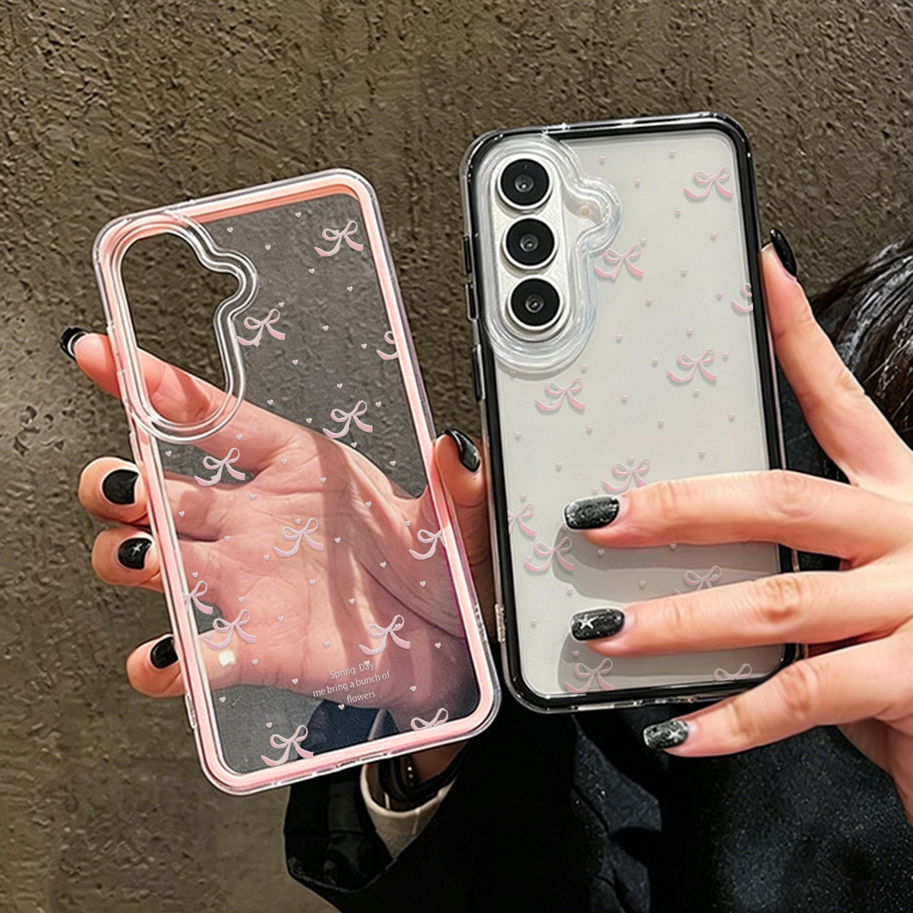 Phone Cases Quality - Cute Pink Bow Soft Phone Case