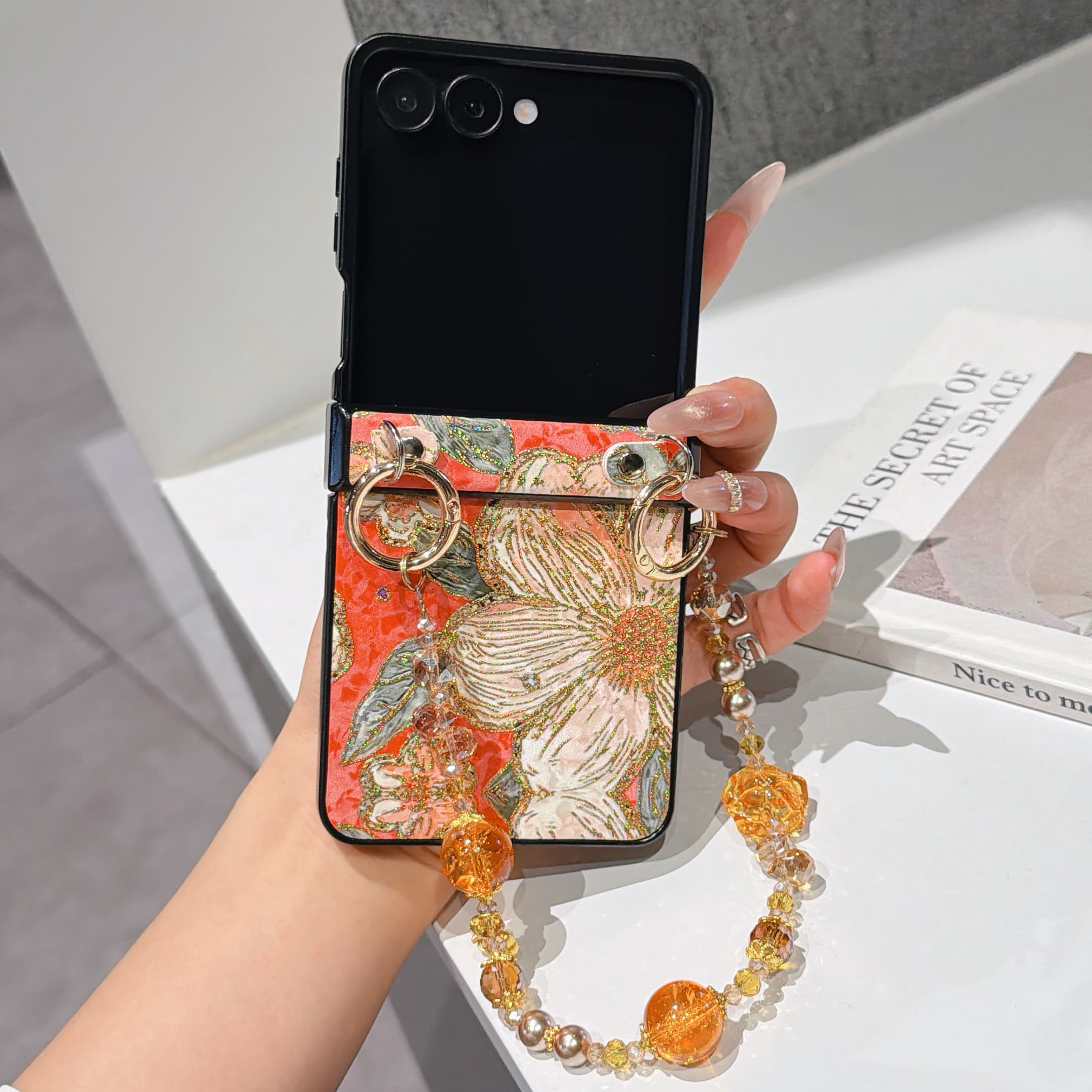 Flip Leather Case - Hinge Protection PU Leather Cover &