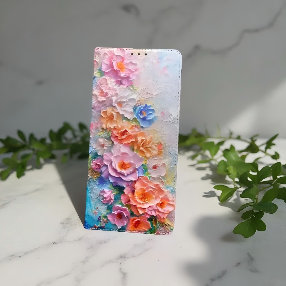 Flip Leather Case - Painted Magnetic Flip Leather Wallet Case