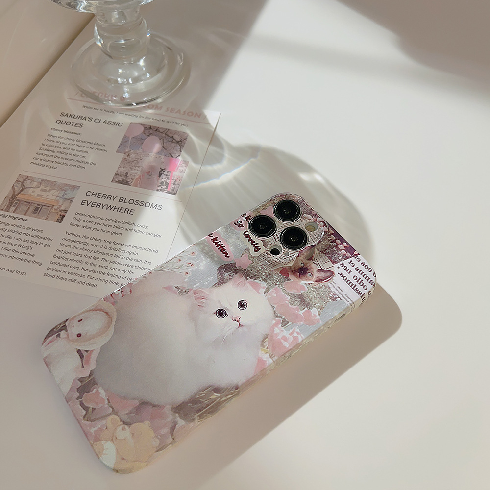 Phone Cases Protective - ins Asthetic Pictorial Printed Phone Case