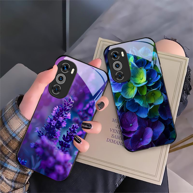 Phone Cases For Motorola - Purple tulip pattern For Motorola Moto