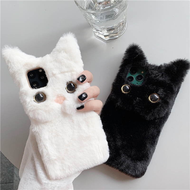 3D Cute Cartoon Cat Furry Plus - Phone Cases For Iphone 11 review and price