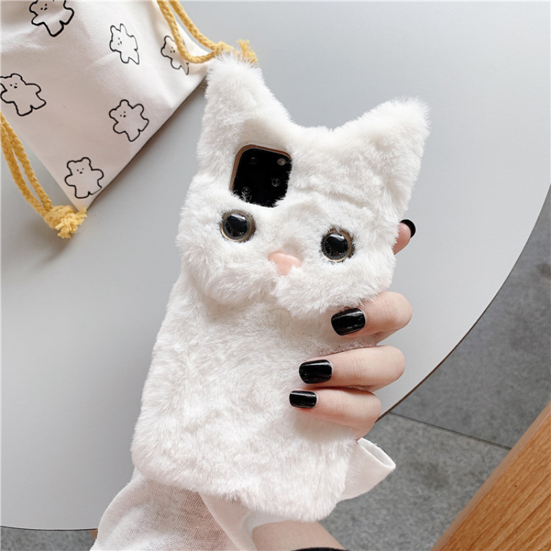 3D Cute Cartoon Cat Furry Plus - Phone Cases For Iphone 11 review and price