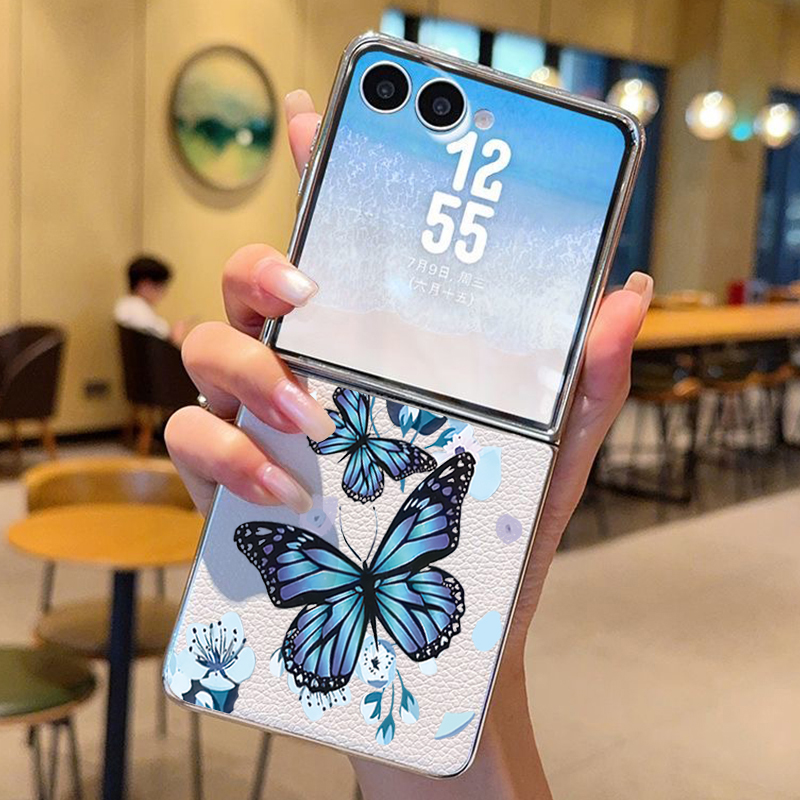 Purple Butterfly PU Leather Ph - Flip Leather Case review and price