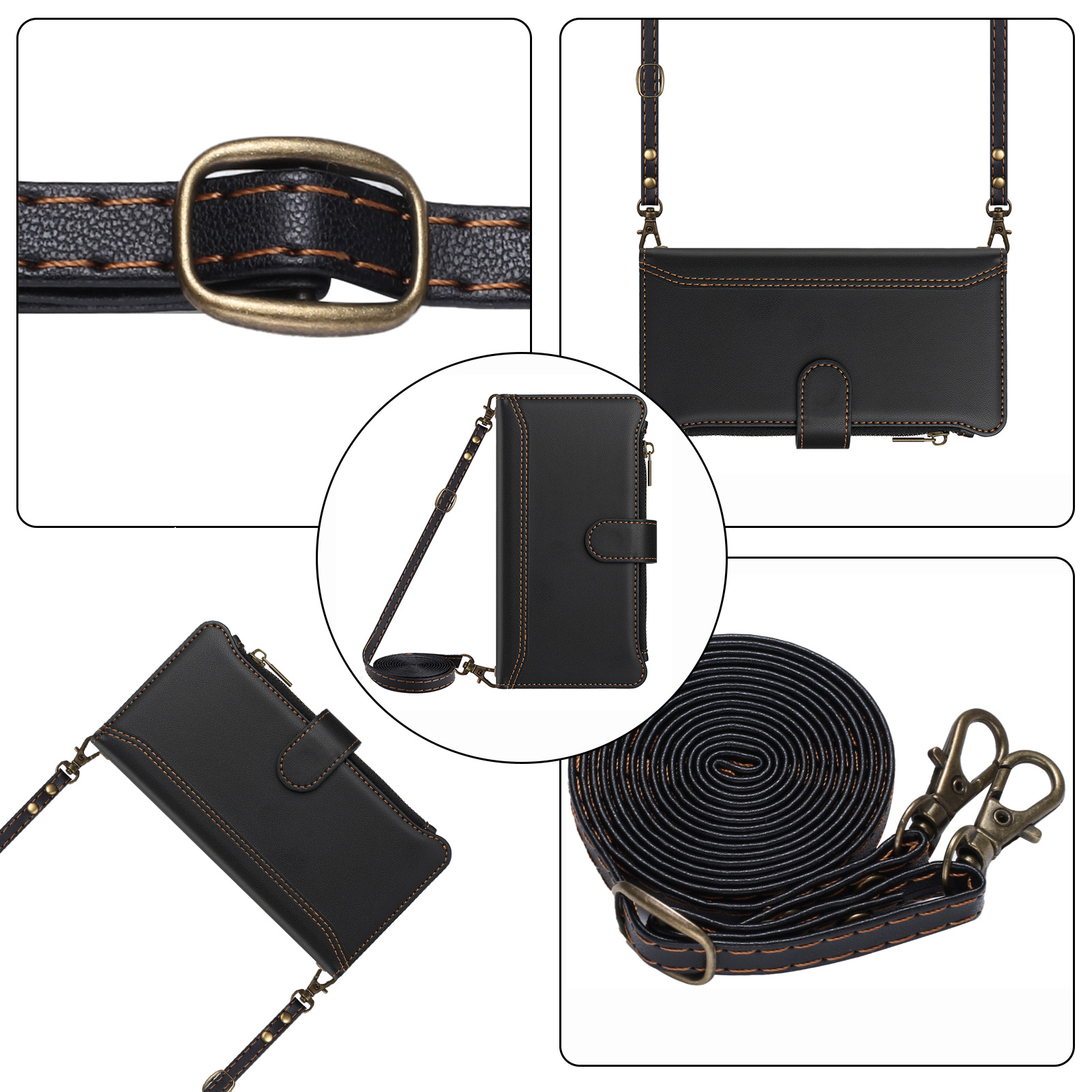 PU Leather Crossbody Flip Wall - Flip Leather Case review and price