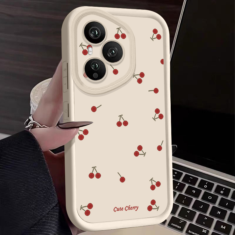 Mini Red Cherry Printed Soft T - Phone Cases Honor review and price