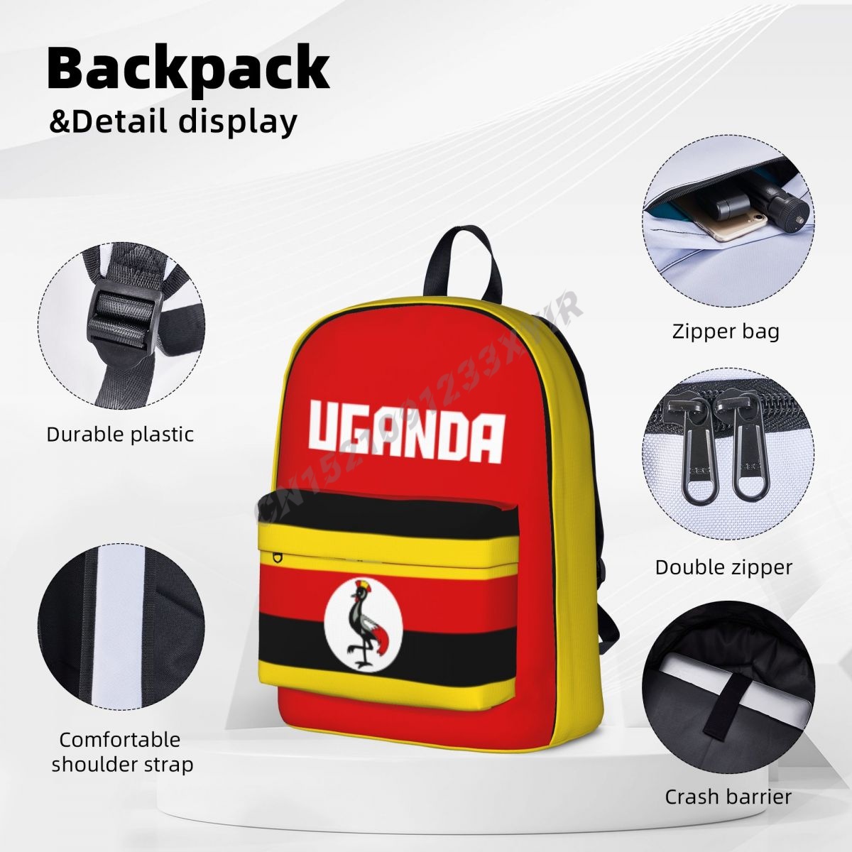 Unisex Backpack Uganda Flag Ug - Phone Cases Uganda review and price