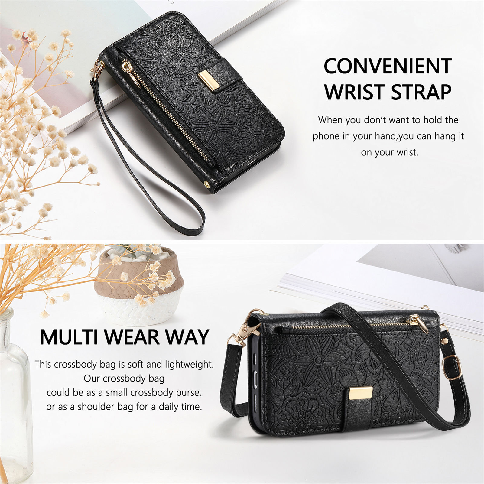 Leather Zipper Crossbody Flip  - Flip Leather Case review and price