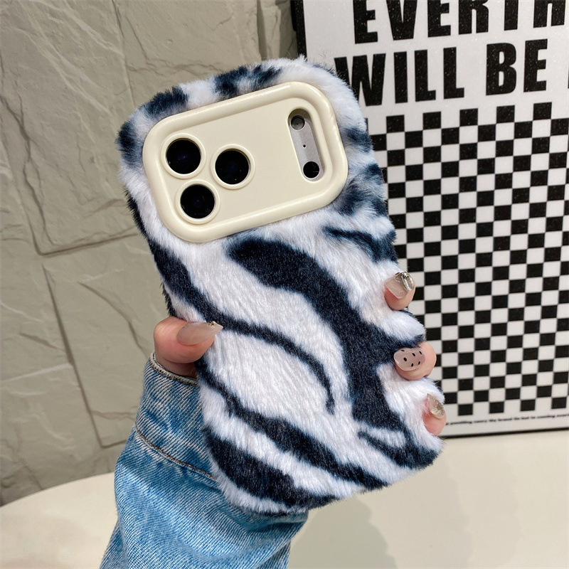 Luxury Zebra Pattern Fluffy Pl - Phone Cases Protective review and price