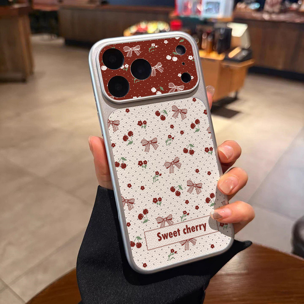 Sweet Cherry Bow Leather Phone - Phone Cases Quality review and price