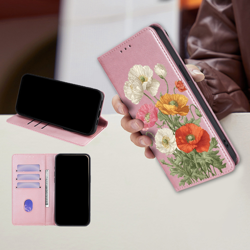 Magnetic Leather Floral patter - Flip Leather Case review and price