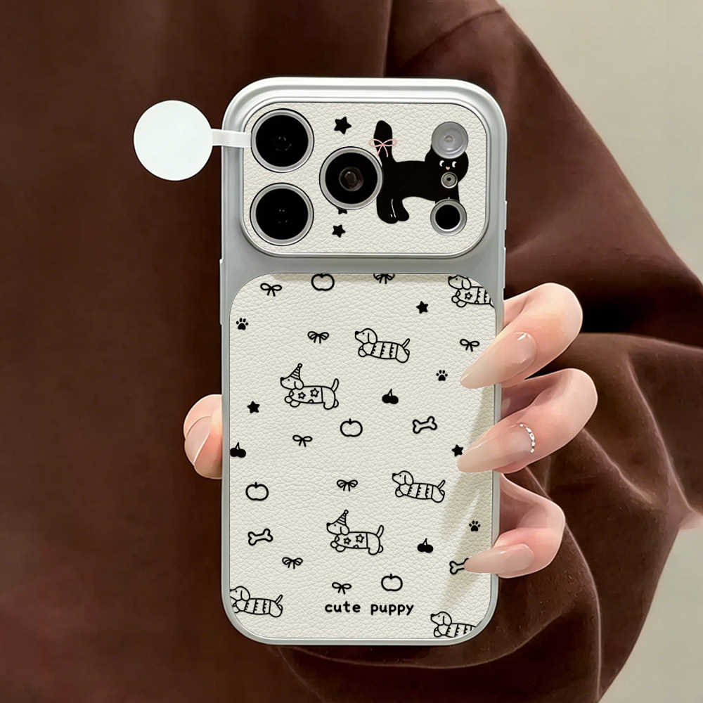 Cute Puppy Leather Phone Case  - Phone Cases Quality review and price