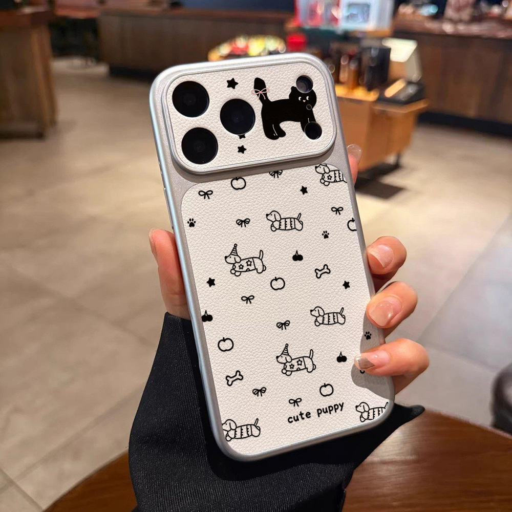 Cute Puppy Leather Phone Case  - Phone Cases Quality review and price