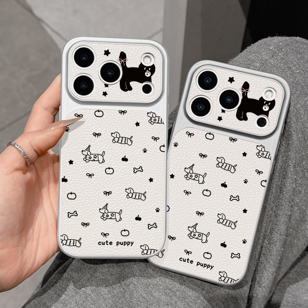 Cute Puppy Leather Phone Case  - Phone Cases Quality review and price