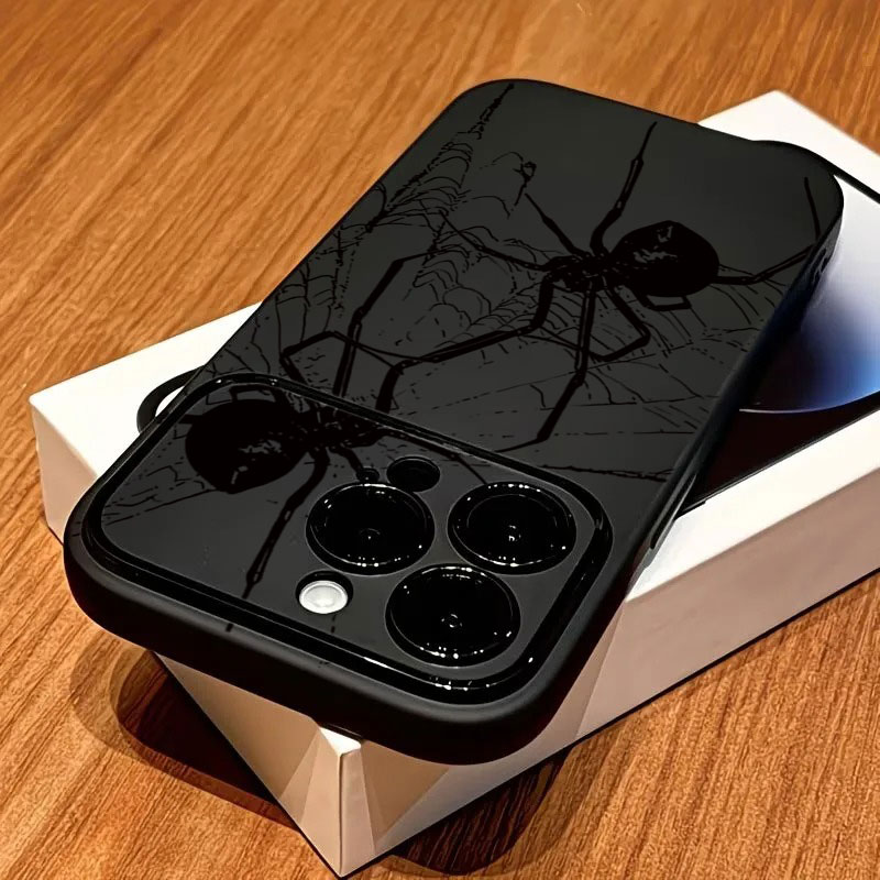 Cool Black Spider Pattern Phon - Phone Cases Black review and price